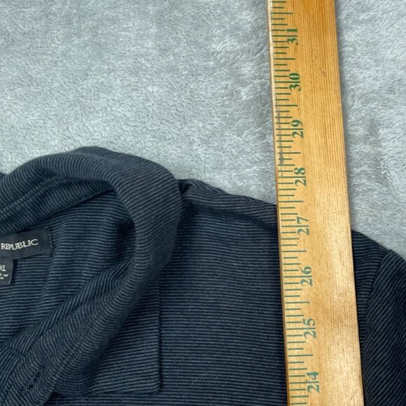 Banana Republic XXL Mens Navy Polo Shirt 100% Cotton Striped Short Sleeve a0518 - Picture 3 of 7